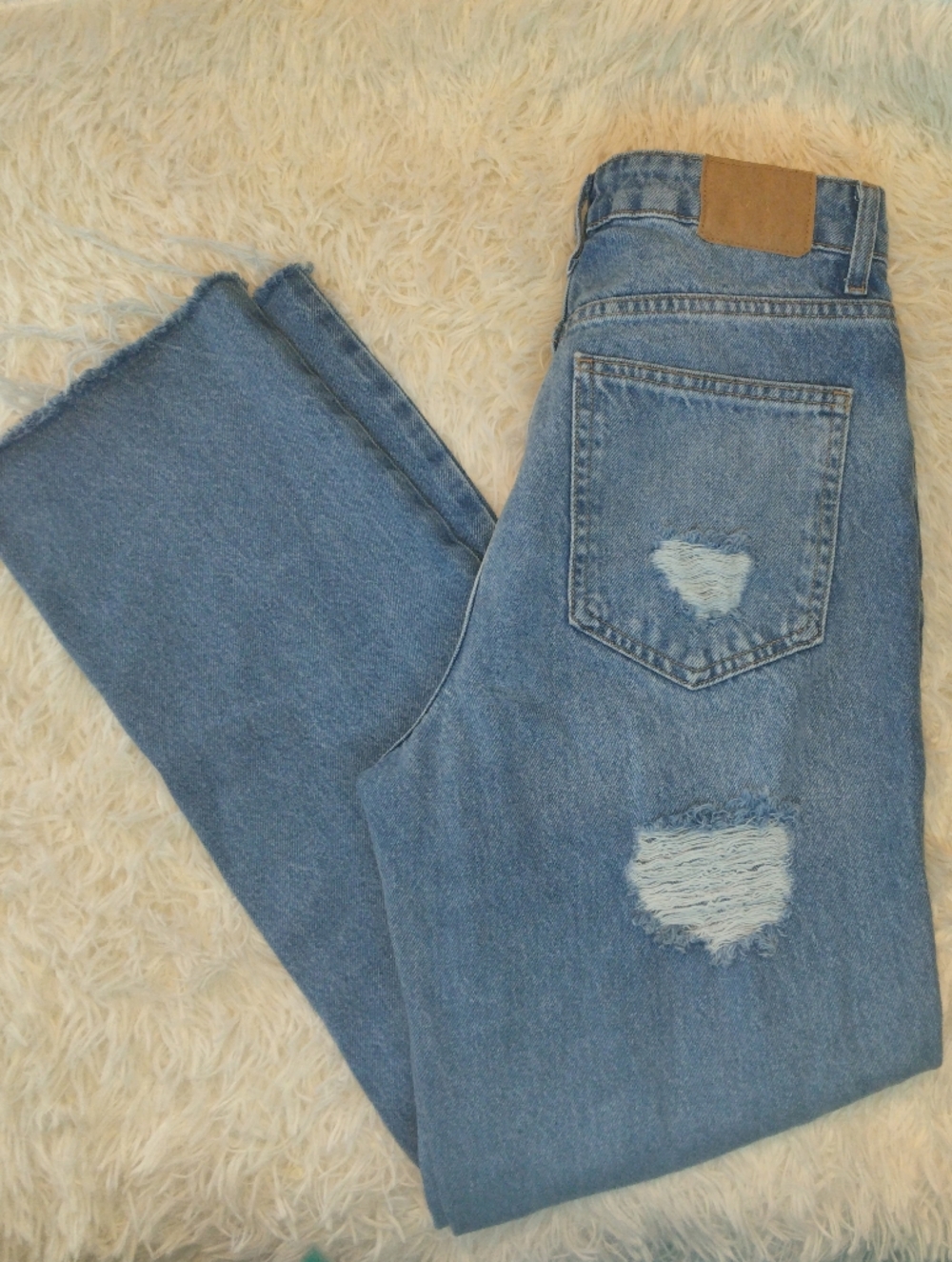 ZARA Ripped Mom Fit Jean Size 6 - Picture 2 of 10